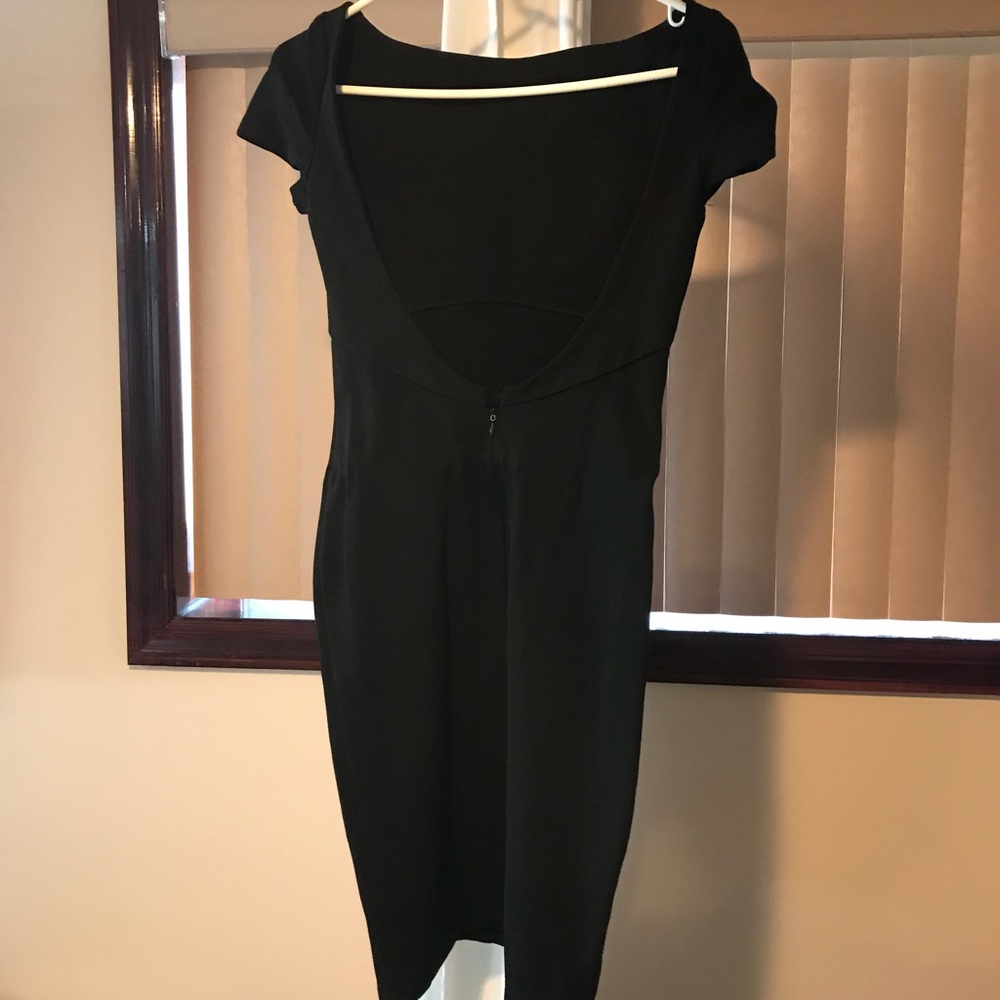 Black backless dress